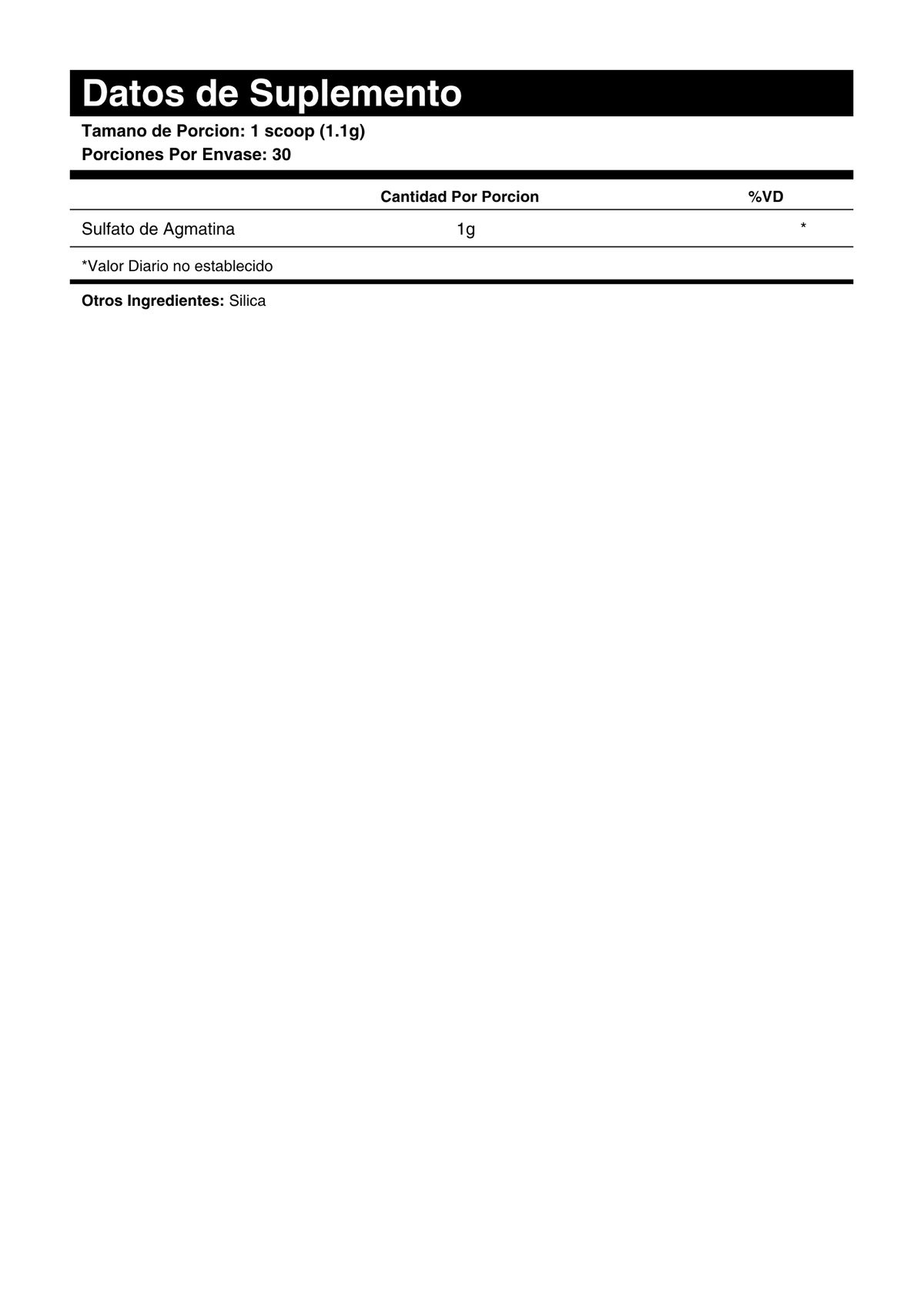 INS-ACS AGMATINE SULFATE 30 SERV