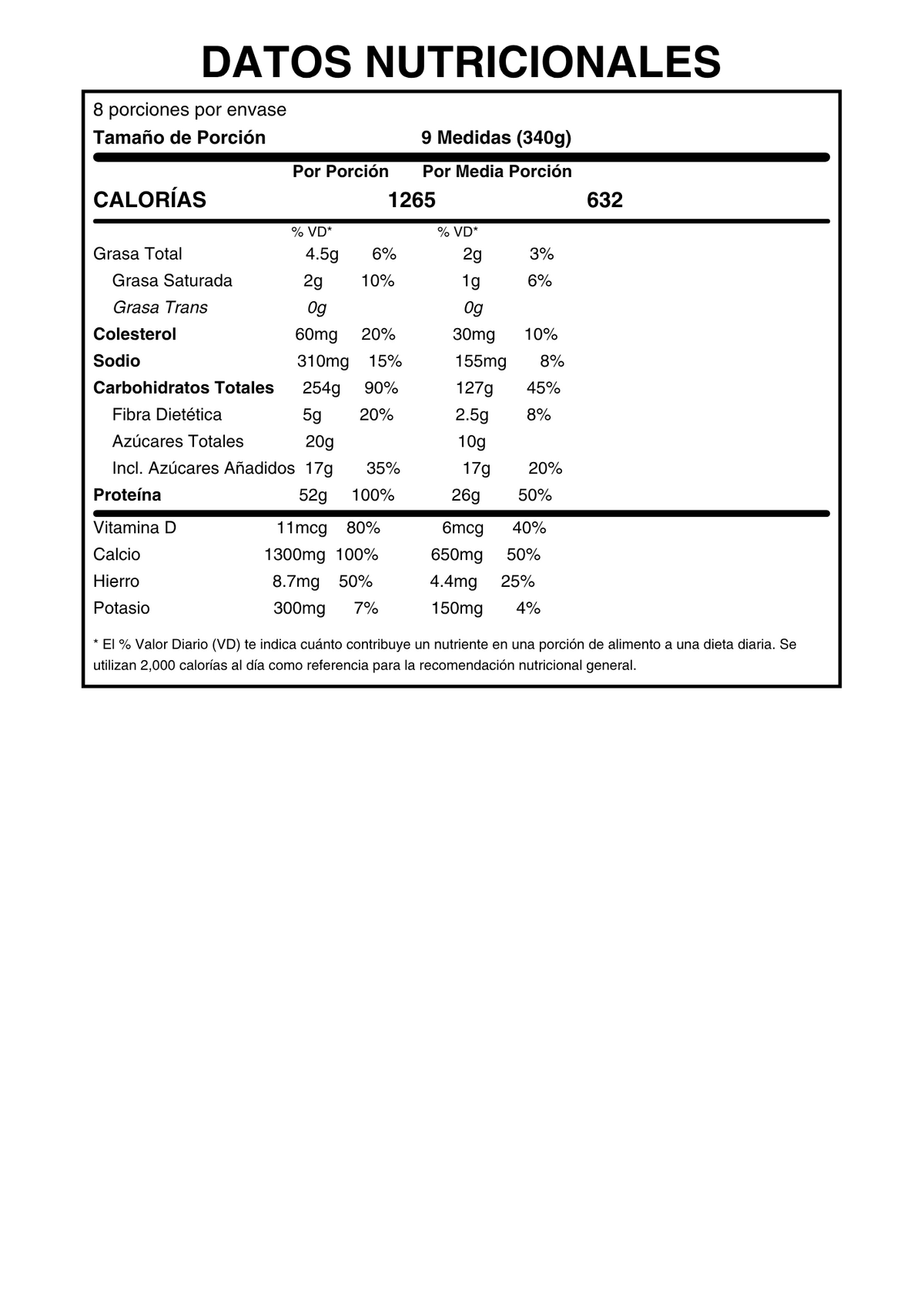 LA MUSCLE MASS GAINER 12 LBS