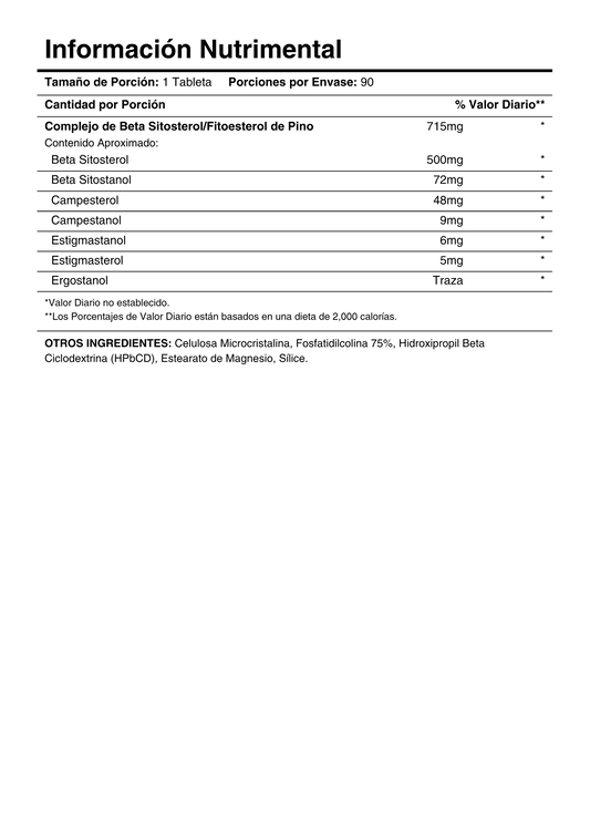 HTP SITOSTEROL 500 MG 90 CTS