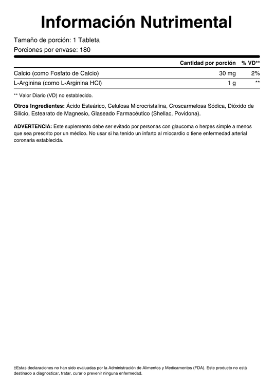 GA L-ARGININE 180 TABS