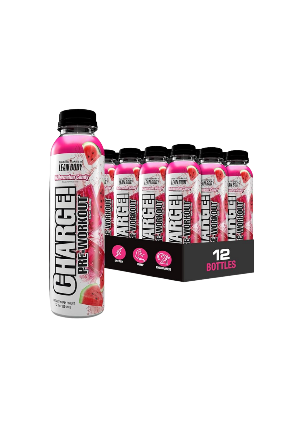 LA LEAN BODY CHARGE PREWORKOUT 12 OZ BOTTLE