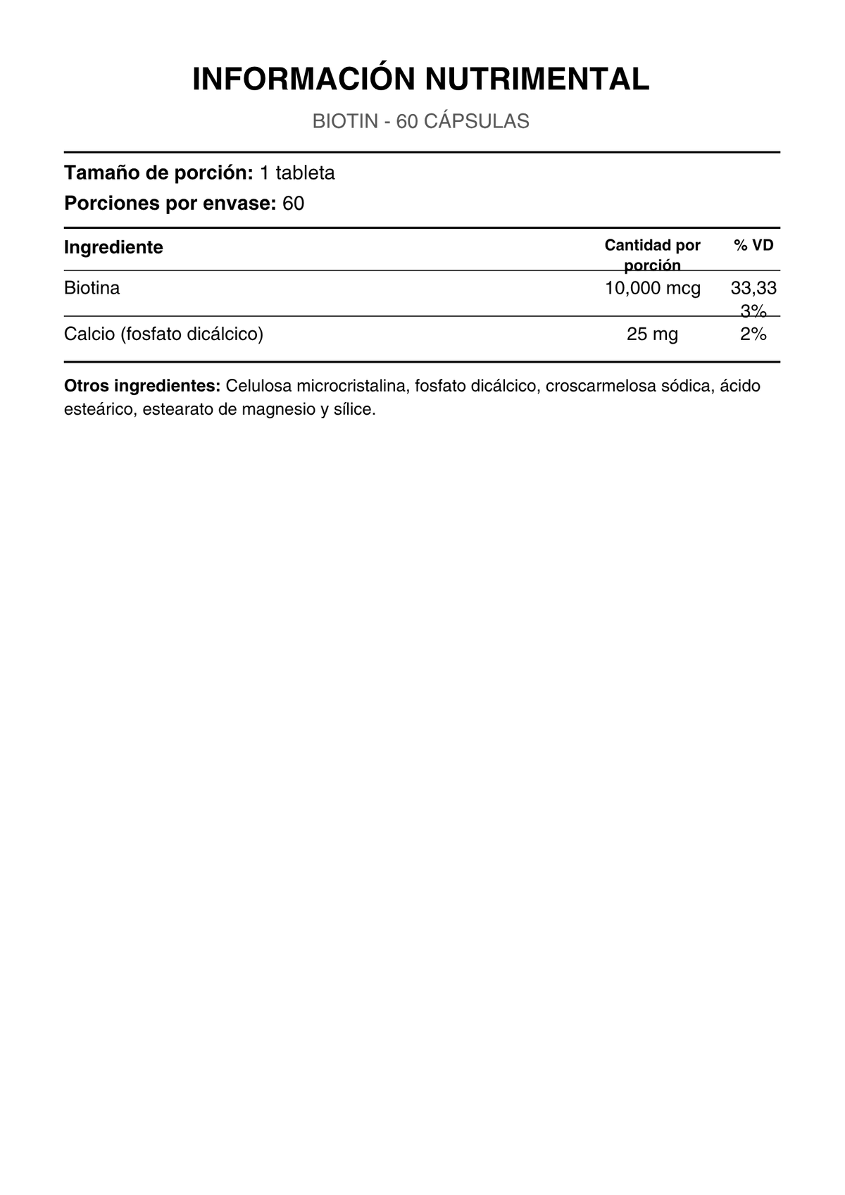 WHP BIOTIN 5000 MCG 60CT