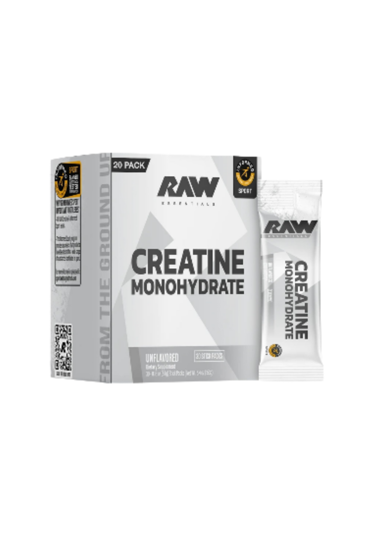 RAW CREATINE 30 SERV STICK PACK BOX