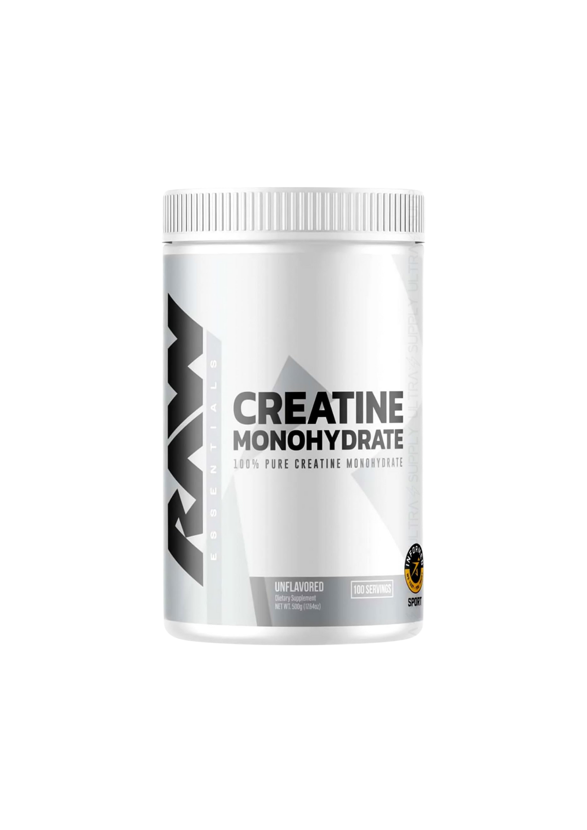 RAW CREATINE MONOHYDRATE 100 SERV UNFLAVORED