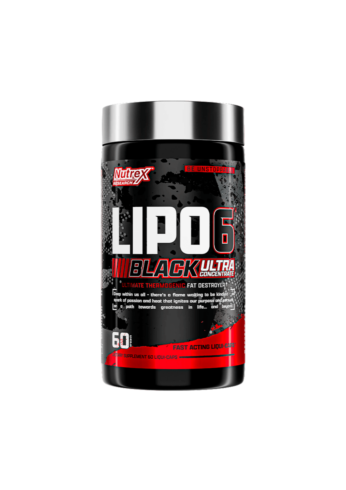 NT LIPO 6 BLACK UC 60 CAPS ROJO