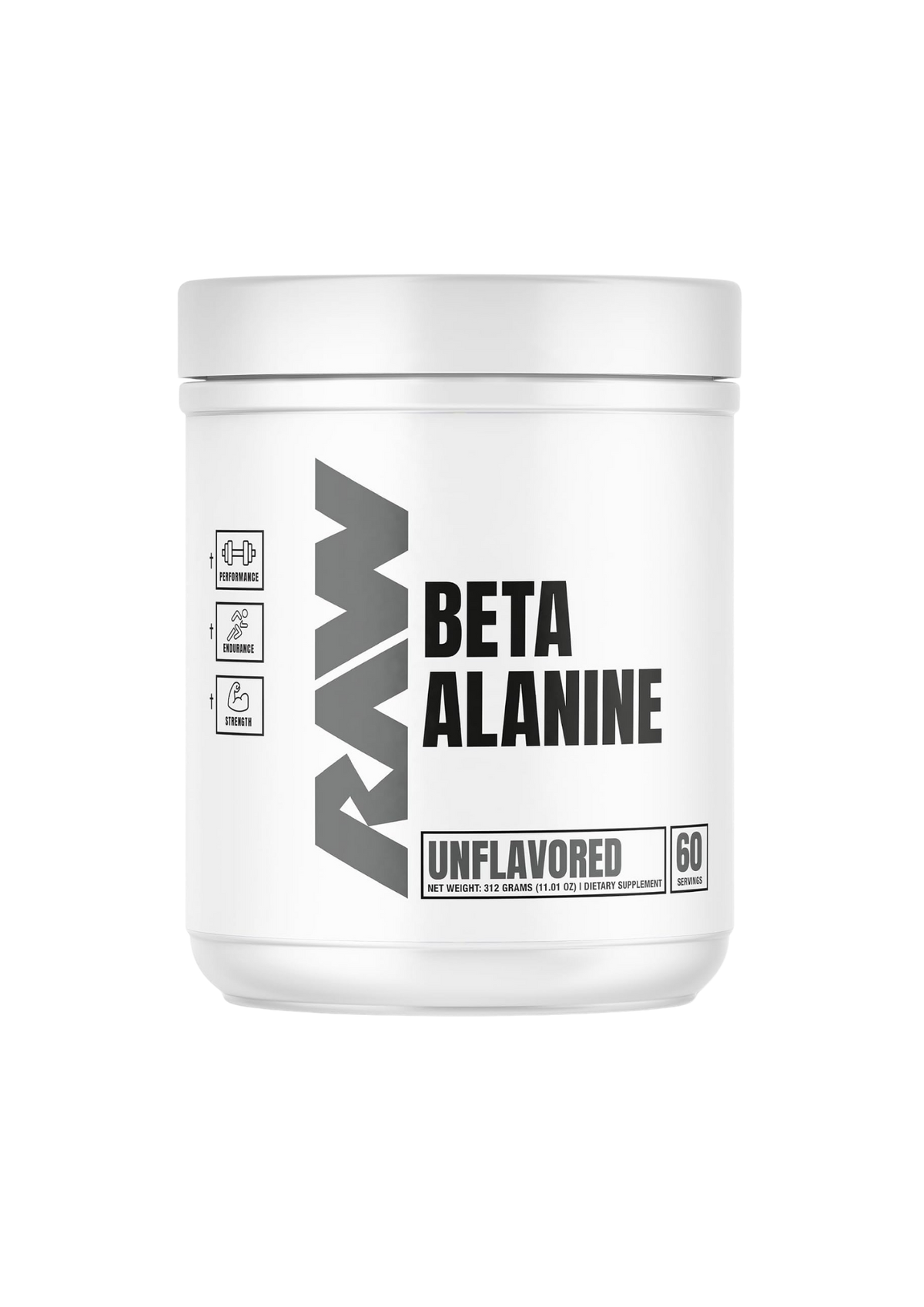 RAW BETA ALANINE UNFLAWORED 60 SERV