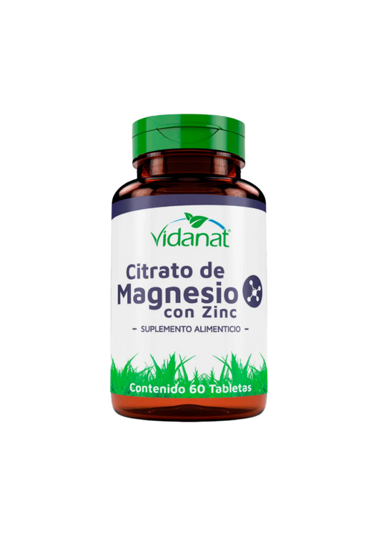 VIDANAT CITRATO DE MAGNESIO CON ZINC 60 TABS