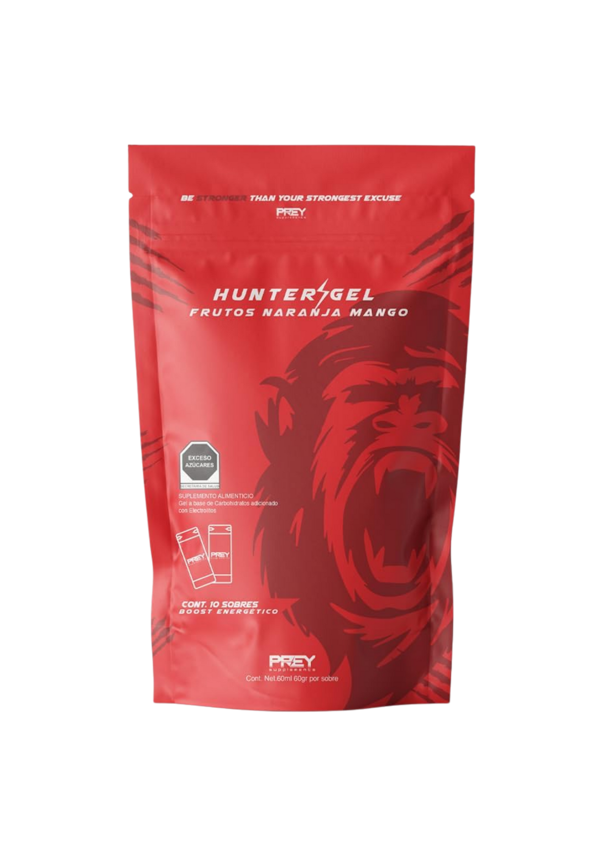 PREY HUNTER GEL SIN CAFEINA 60 GR 10 PZ