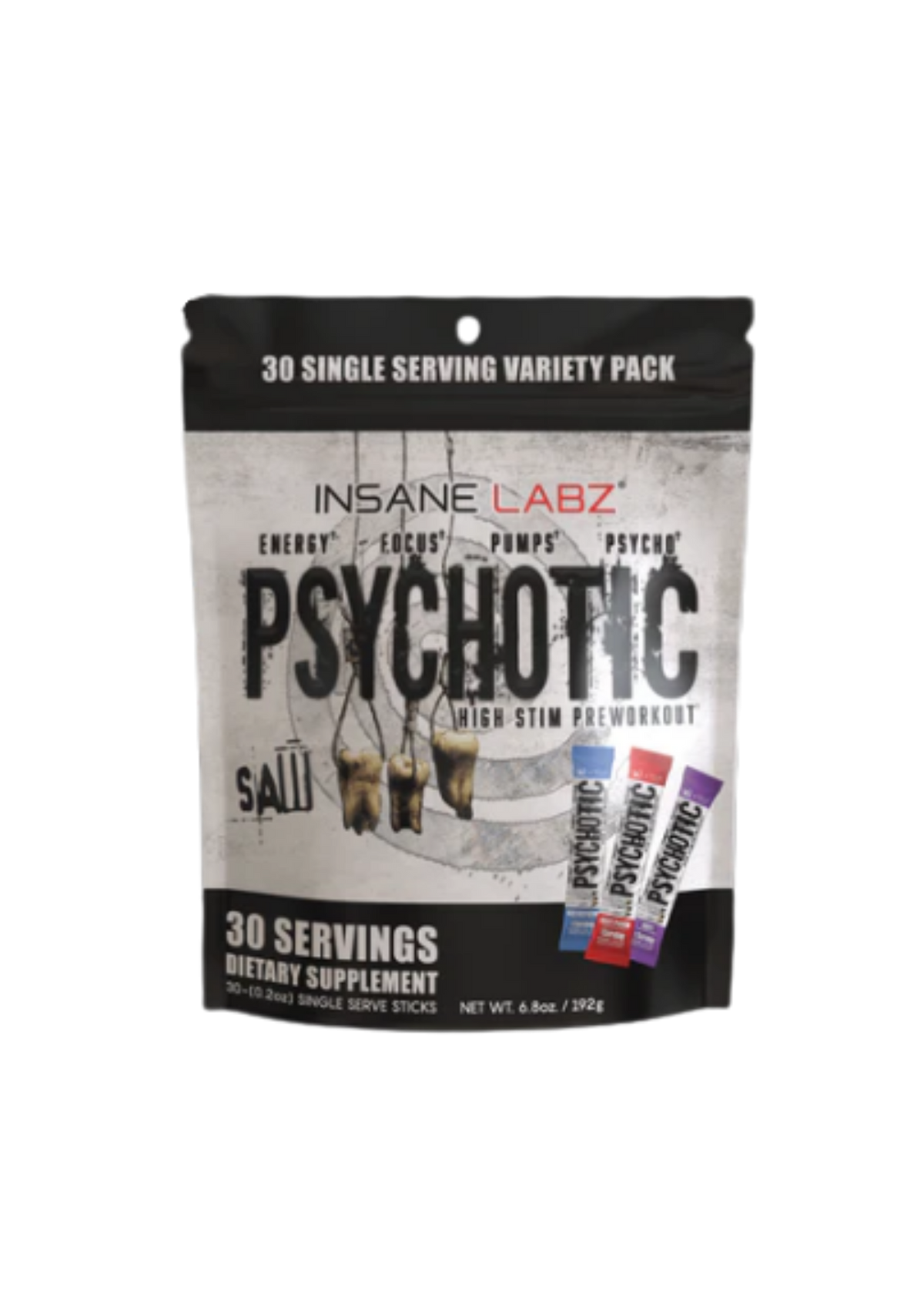 INS SAW SERIES PSYCHOTIC 30 SERV VARIETY BAGS FLAVORS
