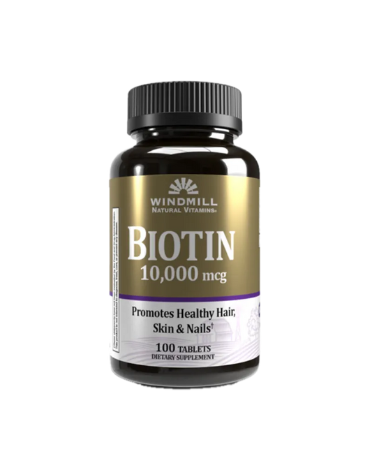 WHP BIOTIN 10000 MCG 100 CT de WINDMILL HEALTH PRODUCTS